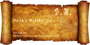 Velki Mihály névjegykártya