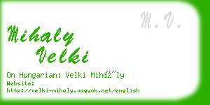 mihaly velki business card